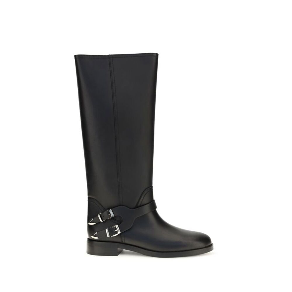 Pinko Women Leather Boots With Buckle